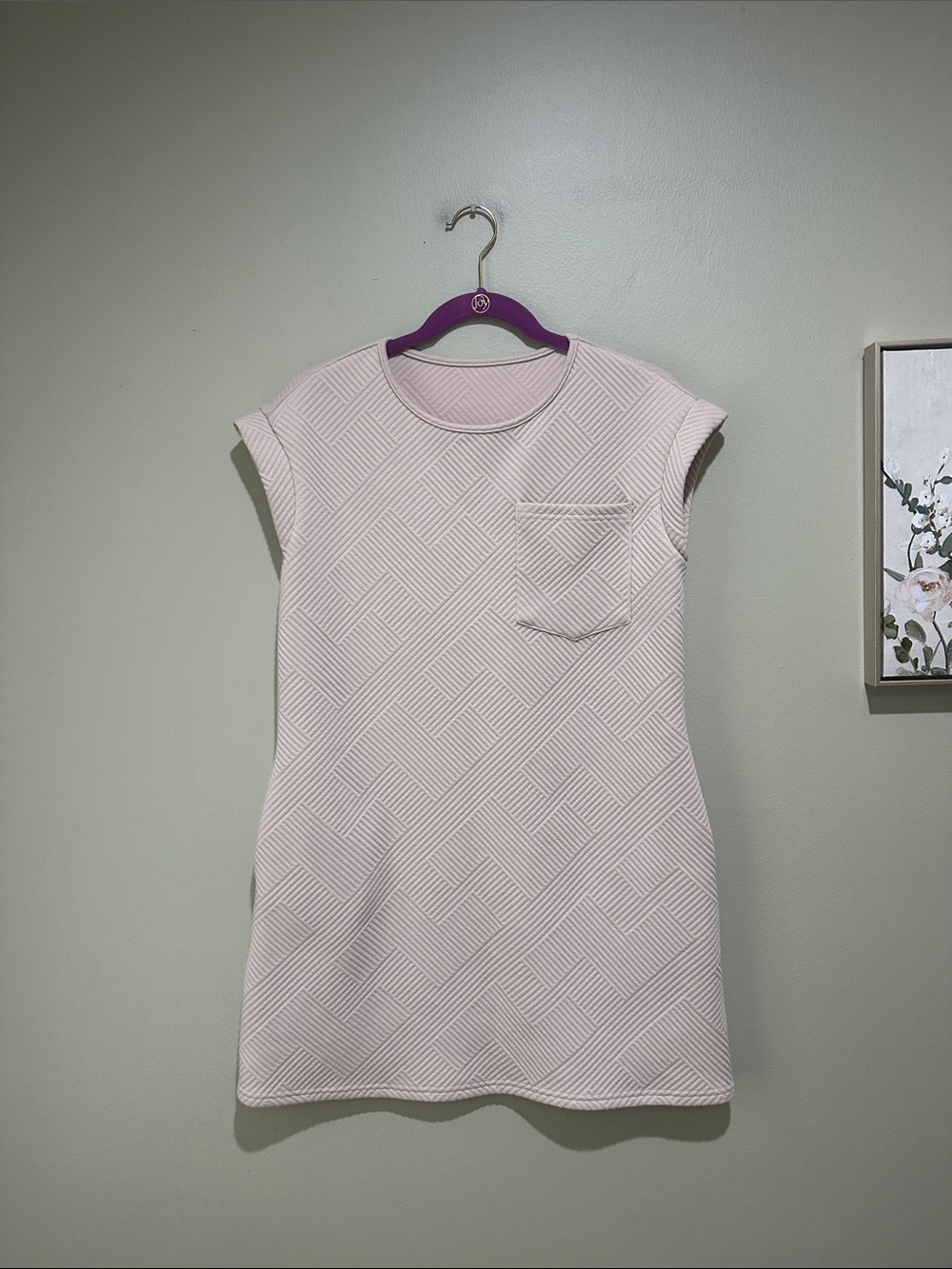 🎆3 for $10 SHEIN Textured Pocket Cap-Sleeve Mini Dress
